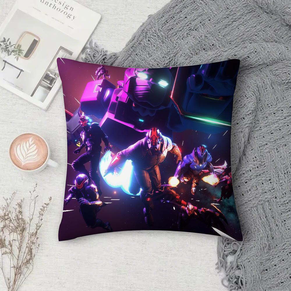 Game FFortnite Pillow Case Square DoubleSided Printing Sofa Cushion Cover Pillowcase Bedroom Bedside