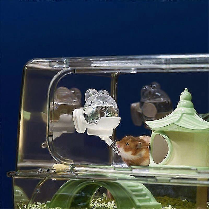 Guinea Pig Magnetic Water Bottle No Drip - 220ml Rabbit Water Dispenser for Cage Crate Flat Back Design for Syrian Dwarf Hamster Bunny Gerbils Small P