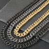 60CM Long 13MM Width Choker Necklace Man Solid Stainless Steel Curb Cuban Link Chain Necklaces for Men Male Jewelry Vintage