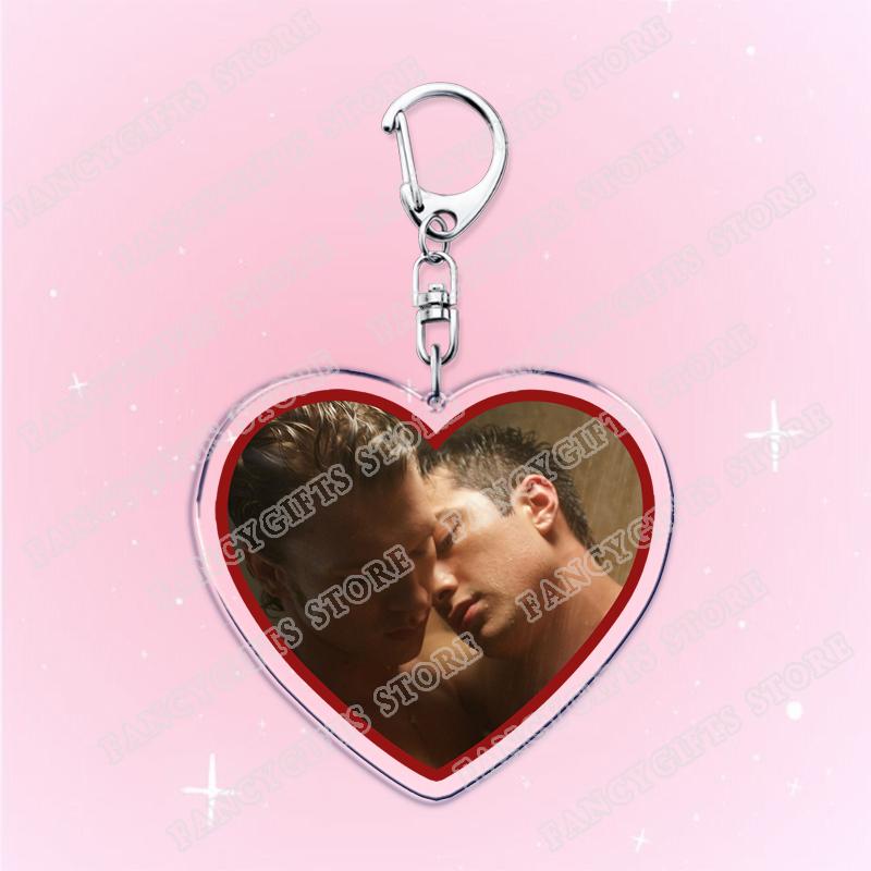Heated Rivalry BL TV Show Heart Keychain for Accessories Shane Hollander Ilya Rozanov Love Keyring Jewelry Fans Friends Gifts