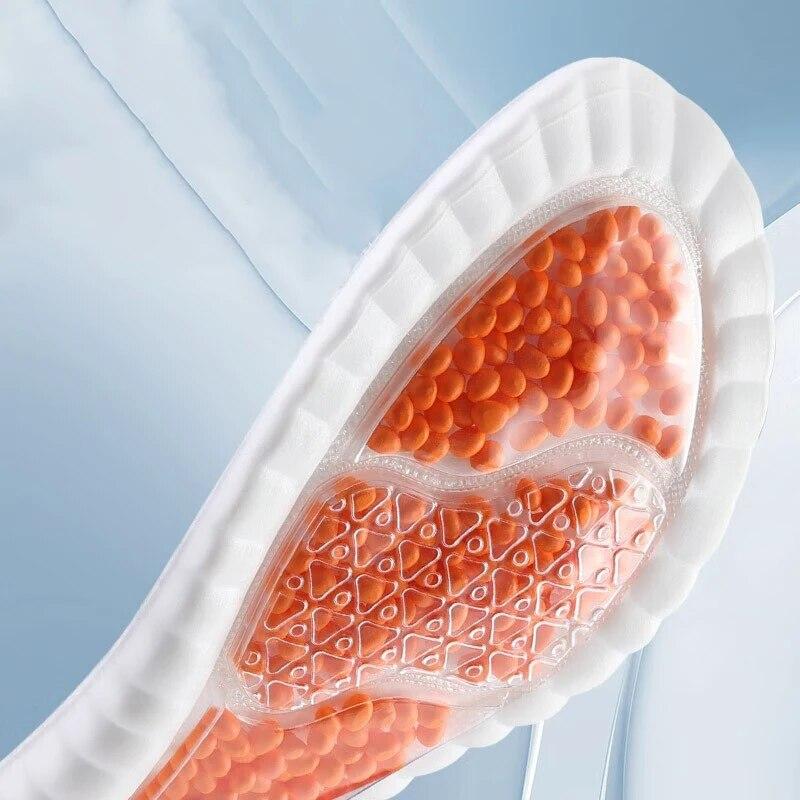 Sport Insoles 4D PU Insoles Super Soft High Elasticity Shoe Pads Deodorant Cushion Arch Support Running Insoles