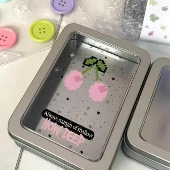 Модный органайзер Kpop Photoaced Organizer Sliver Color Bow Series, настольный держатель для канцелярских принадлежностей, креативный дизайн, мини-коробка для хранения вещей