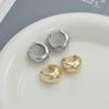 Пряжка для ушей Простой дизайн Металлические блестящие серьги в форме буквы С Нежный блеск Цирконий Милые серьги Женские пряжки Модные украшения Для женщин Подарочные аксессуары для вечеринок