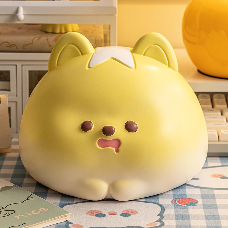 Креативная мультяшная копилка в виде собаки-хлеба, которую можно вносить и снимать, детская симпатичная резиновая большая копилка, подарок на открытие школы