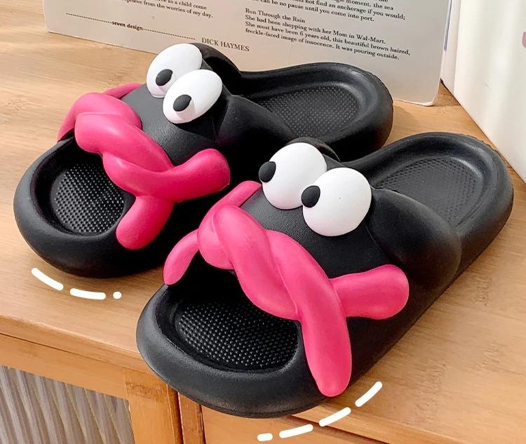 Fashion Platform Slippers Women Home Flats Cute Cartoon Designer Shoes House Summer Funny Casual Slippers New Fashion Footwear Open Toe