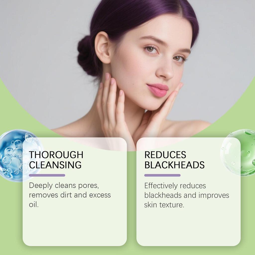 TK Cross-border Tea Tree Facial Cleanser gently cleanses facial skin pores, refreshing and not tight facial Cleanser three packs