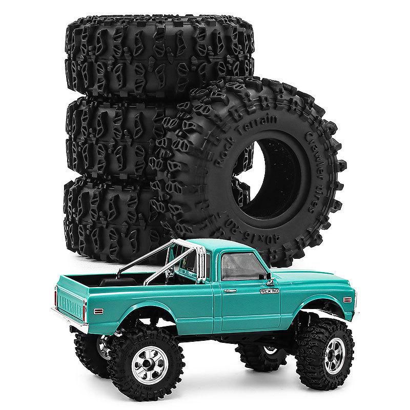 1/30 SCX30 Upgrade Tires 07 Inch Soft Rubber for Bronco Wrangler K10 Ascent-32