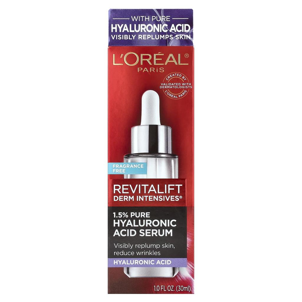 L'Oréal, Revitalift Derm Intensive, 1.5% Pure Hyaluronic Acid Serum, 1 Fl Oz (30 Ml)