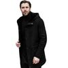 Long Jacket Fur Integrated Suede Jacket Multi-button Hooded Men's Coat