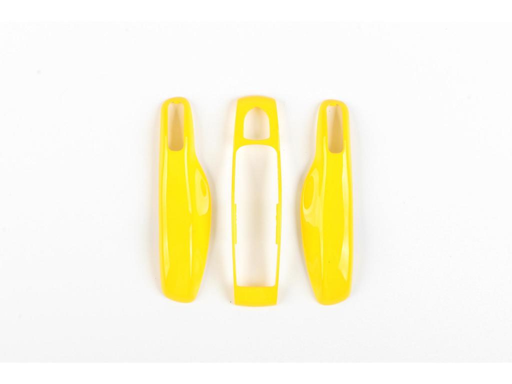 Fits Porsche Key Shell: New Cayenne, Macan, Panamera, 718, Taycan - Ice Raspberry Pink Matte Gray Solid Color