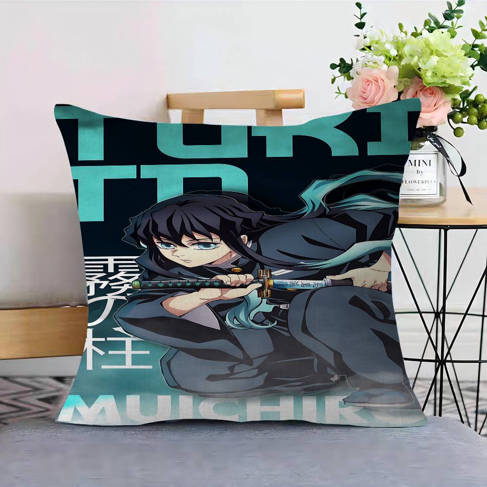 Muichiro Tokito Anime Cushion Cover Decorative Pillow Sofa Home Decor Case Pillow Cases