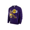 Nike NBA Los Angeles Lakers Courtside Fleece-Lined Graphic Long-Sleeve Sweatshirt Men Tops Purple DH9439-504