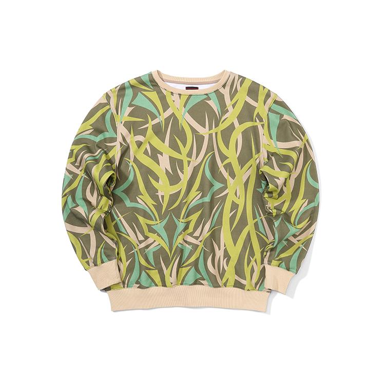 CLOT Sweatshirts Men's Green Crew Neck Moderate Regular CLSS19SAL301-GN