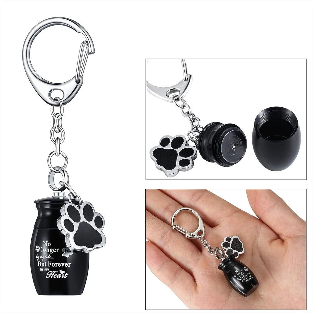 Dog Cat Ashes Dog Ashes Keepsake Paw Print Pet Urns Keyring Pet Urns Keychain Cremation Jewelry