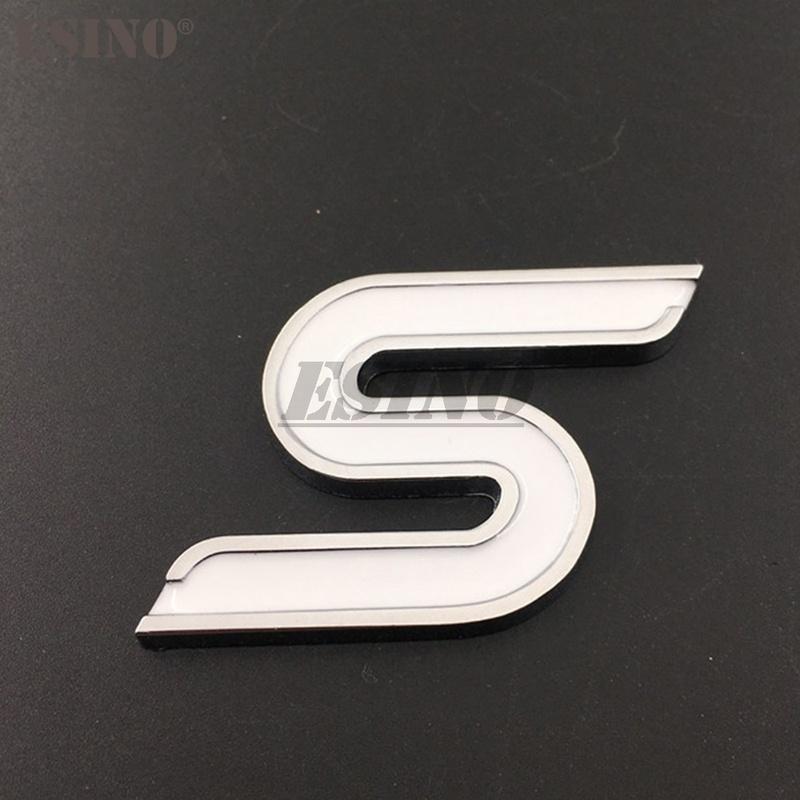 3D S багажник автомобиля цинковый сплав значок эмблема для задней части кузова автомобиля аксессуары для багажника клейкий стильный значок для Ford Focus Fiesta Edge