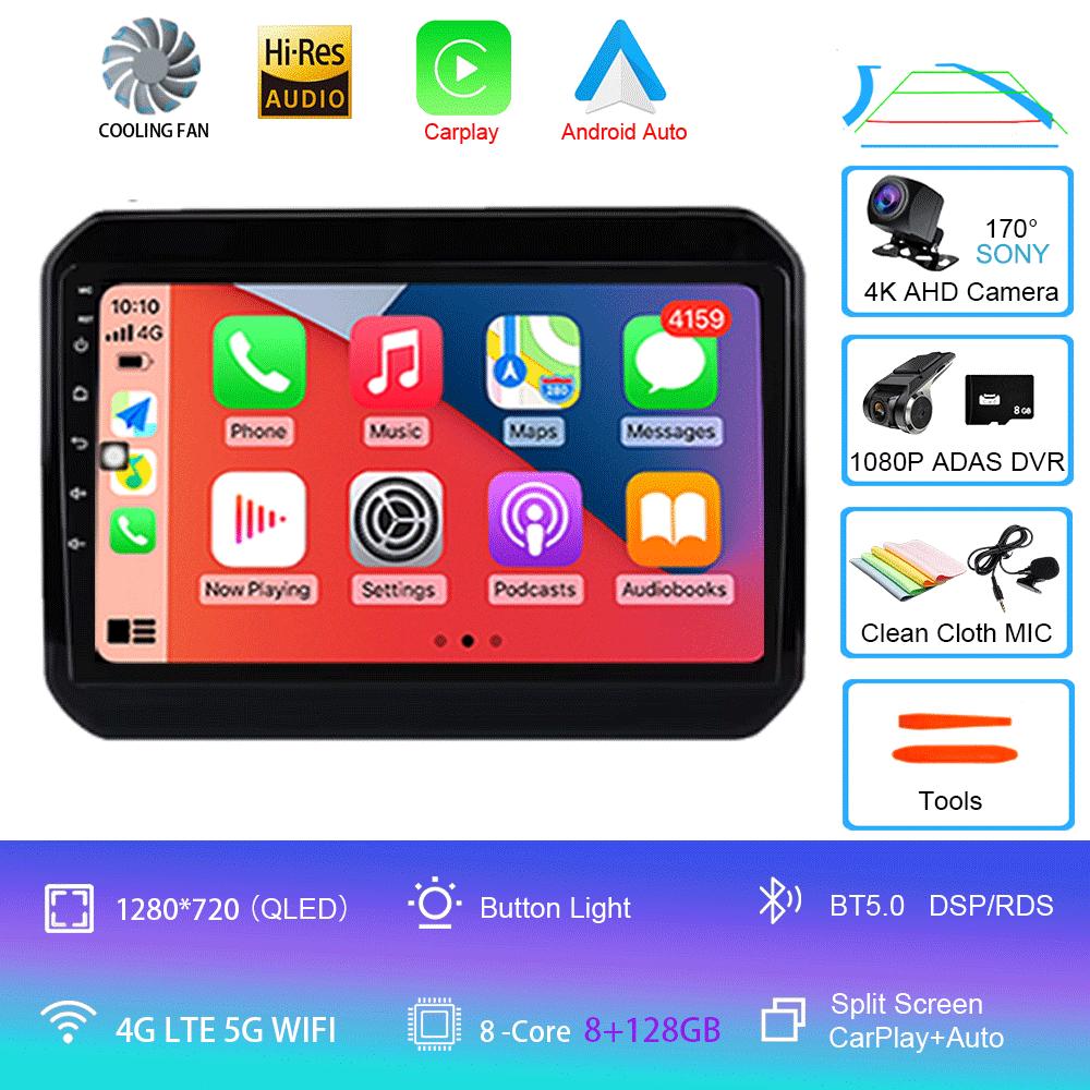 Для Suzuki Ignis 2016 2017 2018 2019 2020 9-дюймовый автомобильный радиоприемник, стереоприемник, IPS, автомультимедиа, видеоэкран, 2 Din, без DVD-монитора, GPS