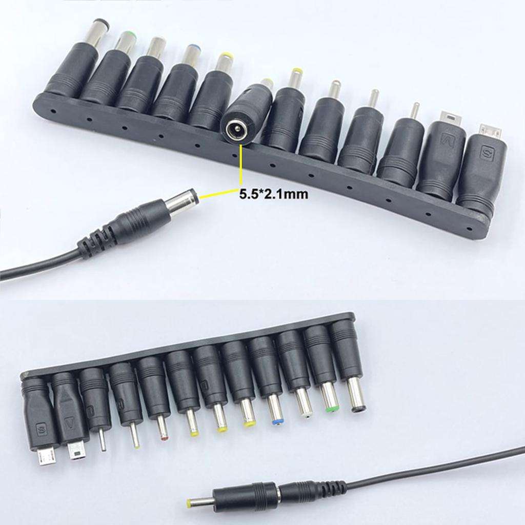 Кабель для зарядки USB на DC5.5x2.1мм 5В Универсальный кабель питания с 12 переходниками для различных электронных устройств