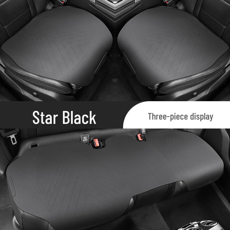 Универсальный замшевый комплект подушек для автомобильного сиденья - Всесезонный, Трехкомпонентный, Готовый к лету, Тонкая подушка с поясничной поддержкой.