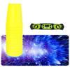 Sac Taske Sports Stacking Cups & Mat Set of 12 (with Timer, Yellow)