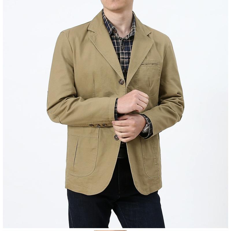 Весна и осень Большой размер хлопковый костюм мужской корейский стиль повседневный костюм повседневная куртка