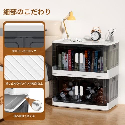 COOSOT Foldable Storage Containers, Left and Right Opening, Large Capacity Storage Box with Lid, Heavy-Duty Storage for Clothes, Bedding, Outfits, and