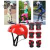 7 шт./компл. детский комплект защитного снаряжения для катания на роликовых коньках, скейтборде, велосипеде, самокате, регулируемый шлем, наколенник, налокотник, защита запястья