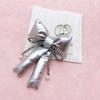 Glossy 3D Bowknot Keychain Rhinestone Y2k Hanging Backpack Accessories  Girls