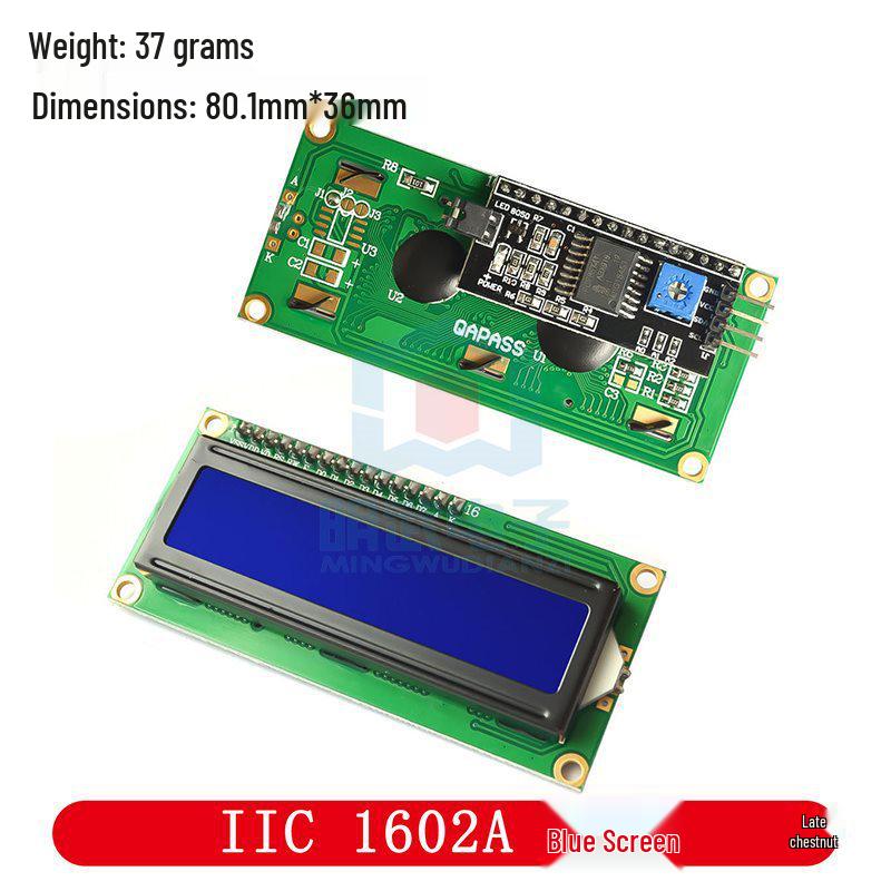 1602A/2004A/12864B LCD, Blue/Yellow-Green, 5V with Backlight, IIC/I2C Compatible