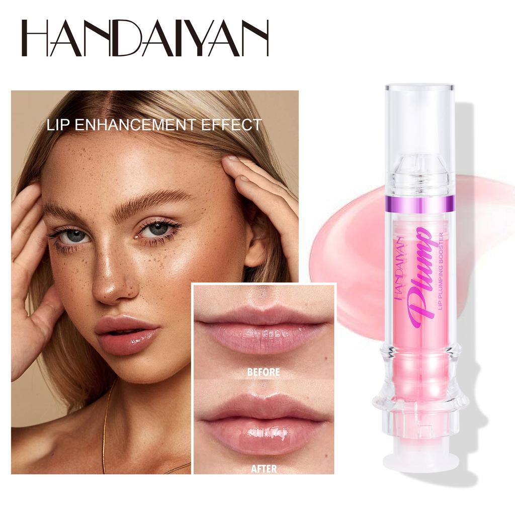 handaiyan Lip Plumping Booster Lip Lacquer - Needle Precision Applicator with Chili Extract & Optical Plumper