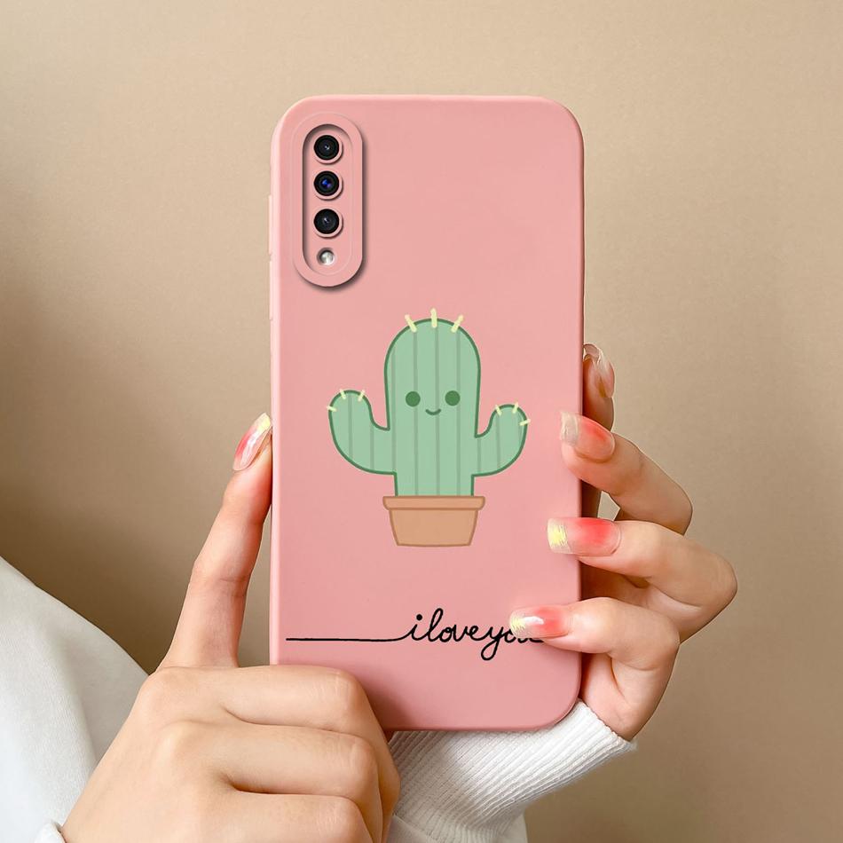 Чехол для Samsung A50 A50S Милый Астронавт Защита объектива камеры Мягкий Жидкий Силикон Задняя крышка для Samsung Galaxy A 50 50S Capa