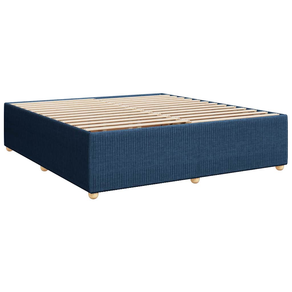 Bed Frame without Mattress Blue 180 x 200 cm Fabric