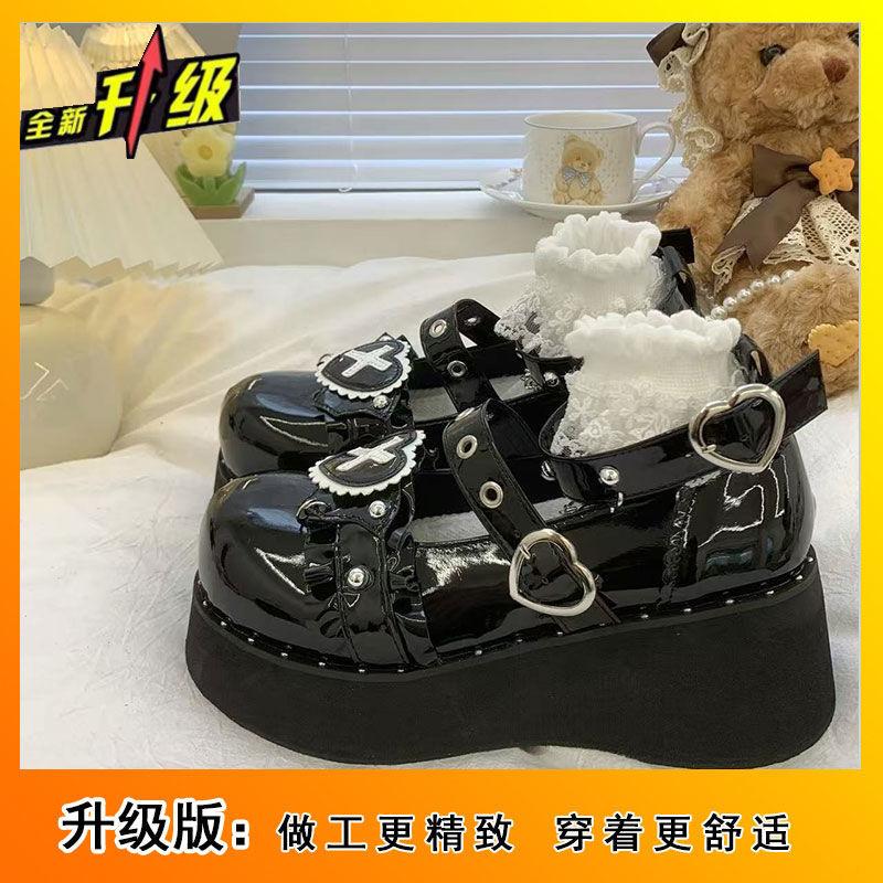 Сладкие маленькие кожаные туфли на платформе лолита Мэри Джейн 2025 японская лолита увеличивающие рост маффины субкультура одинарная обувь