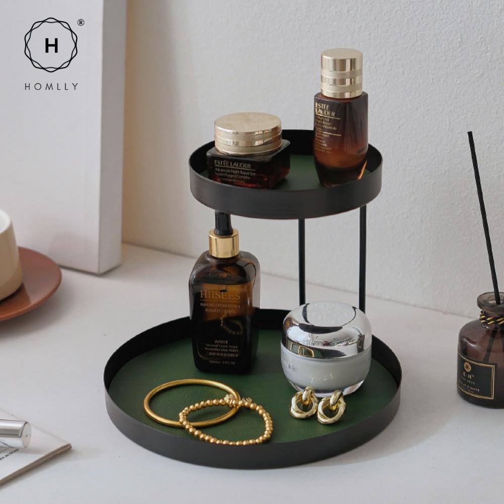 Homlly Lako Double Tier Desk Display Storage Tray Rack