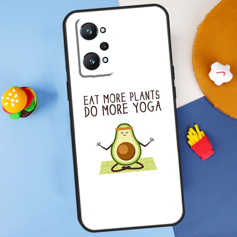 Avocado Yoga Funny Pattern For Realme GT7 Pro GT 6T 6 5 C67 C61 C55 C53 C51 C21Y C25S C75 10 11 12 13 14 Pro Plus Case