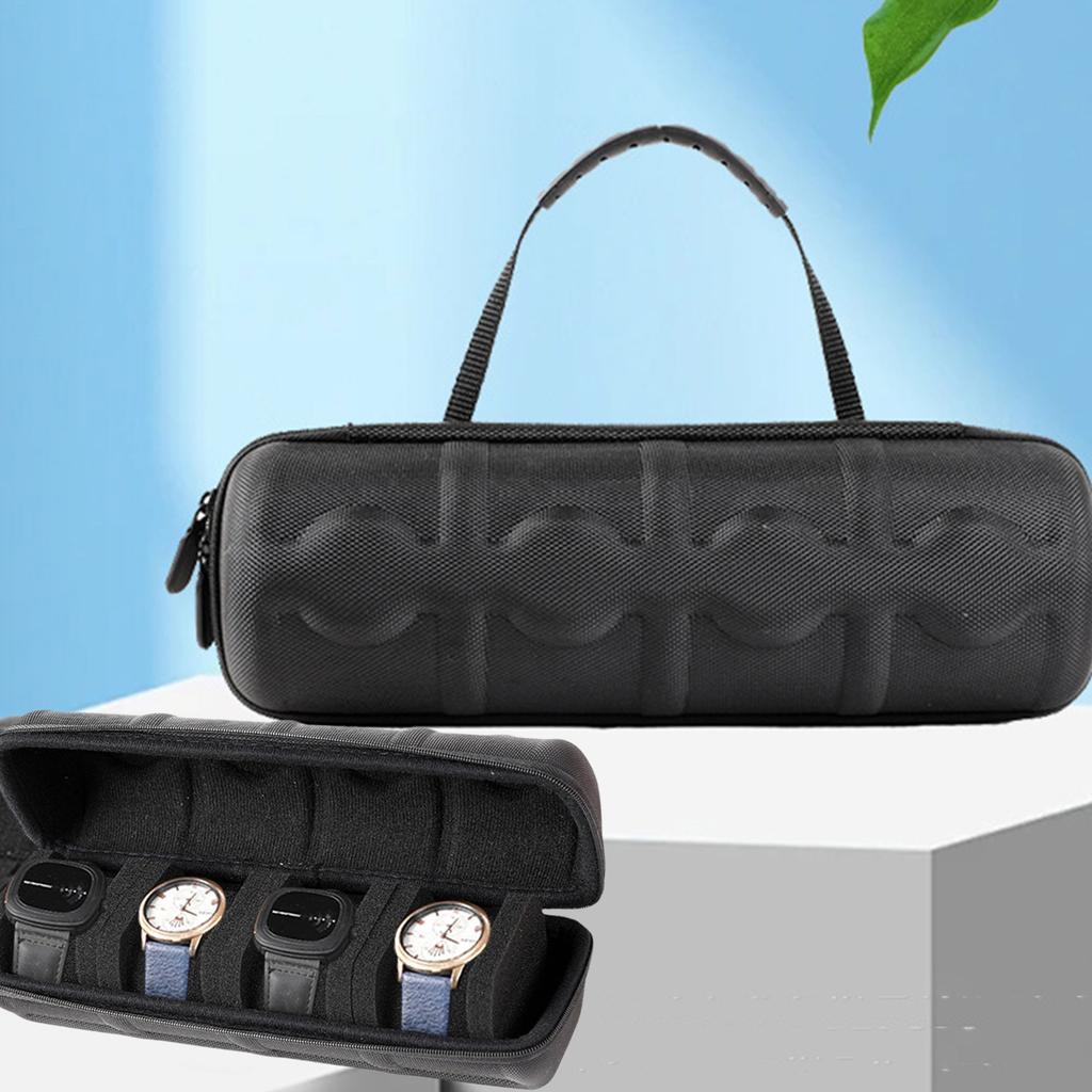 Мужской портативный органайзер для часов с 5 слотами, прочный дорожный футляр для часов с подушкой