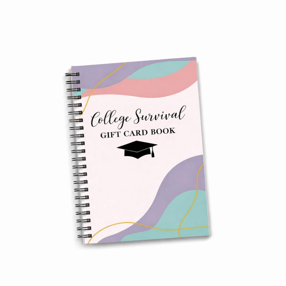 Vertical Coil College Survival Book Portable Spiral-Bound Notebook Festive Gift Card Book School