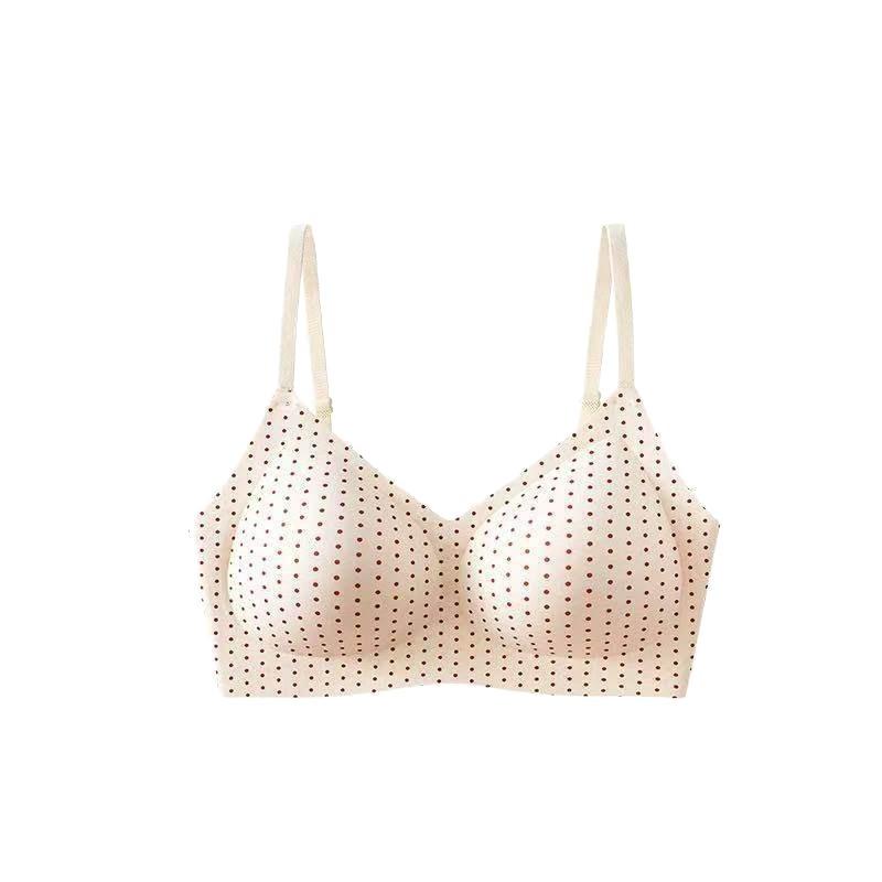 New natal year red seamless underwear women's steel-free soft support beautiful back small chest gathering comfortable bra