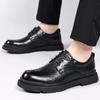 2025 Spring Men's Business Dress Leather Shoes Casual Office Leather Shoes Low-top Lace-up Black Leather Shoes Wedding Shoes Men