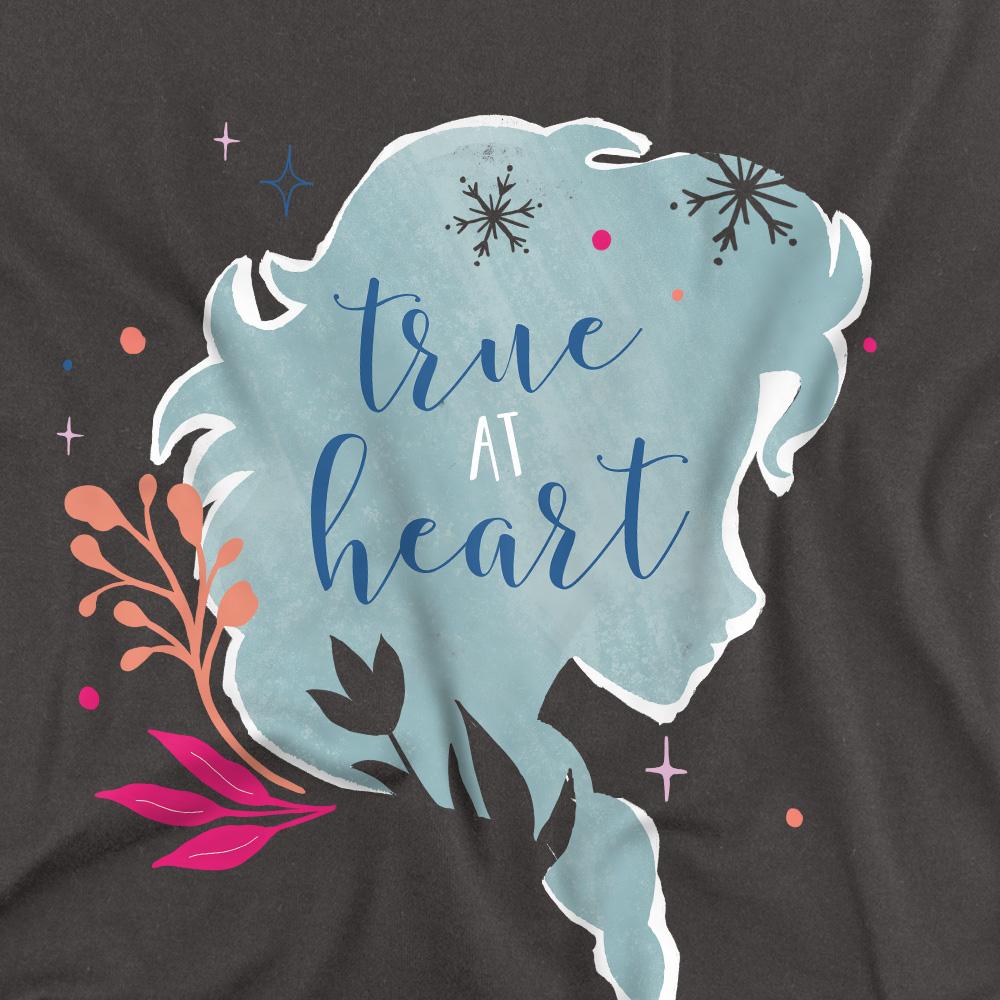 Frozen Unisex Adult True At Heart Elsa Silhouette T-Shirt