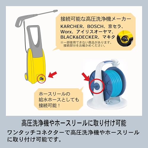 Шланг для подачи воды к мойке высокого давления Sanyo Kasei, 10 м, синий, KST-1216 L10B