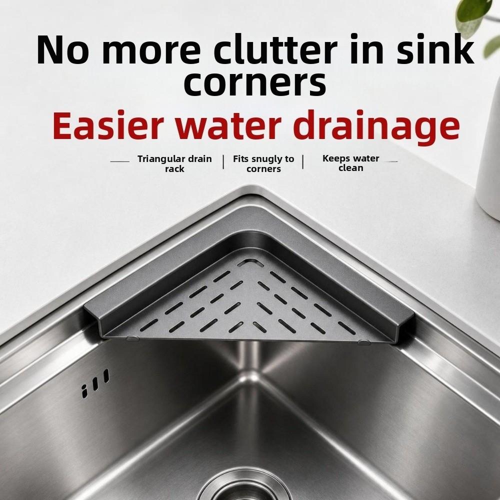 Waterproof Sink Corner Rack Anti-rust Sink Storage Holder Dishcloth Sponge Stand Bathroom