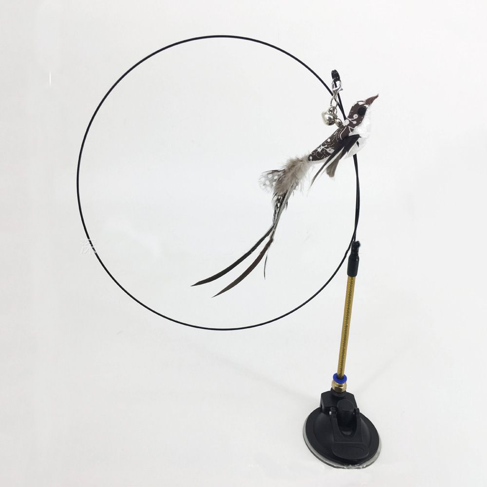 Play Pet Supplies Simulation Bird Stick Toy Wire Chaser Wand Cat Kitten Toys Teaser Feather
