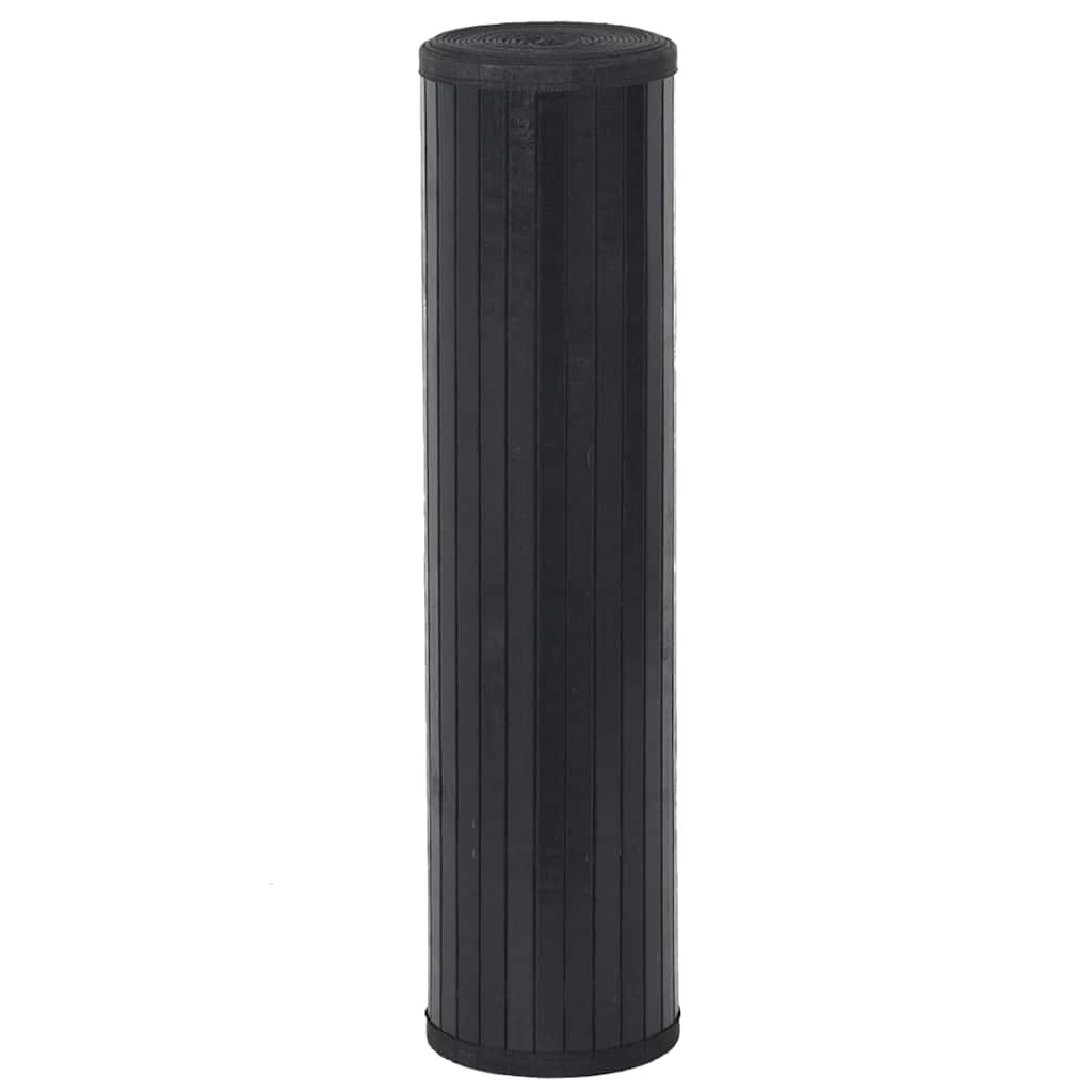 Rectangular Rug Black 70 x 200 cm Bamboo