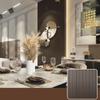 3D Self-Adhesive Wood Grain Grille Wallpaper for Living Room TV Background Wall