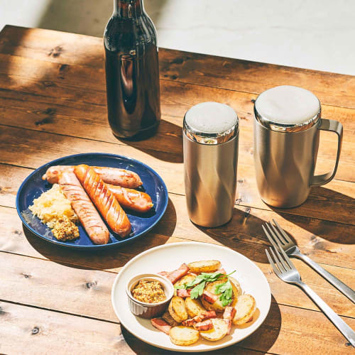 Doshisha Sub-Zero Tumbler, 280ml, Vacuum & Cooling, Triple-Layer Stainless Steel Tumbler, Gold, ONZONE