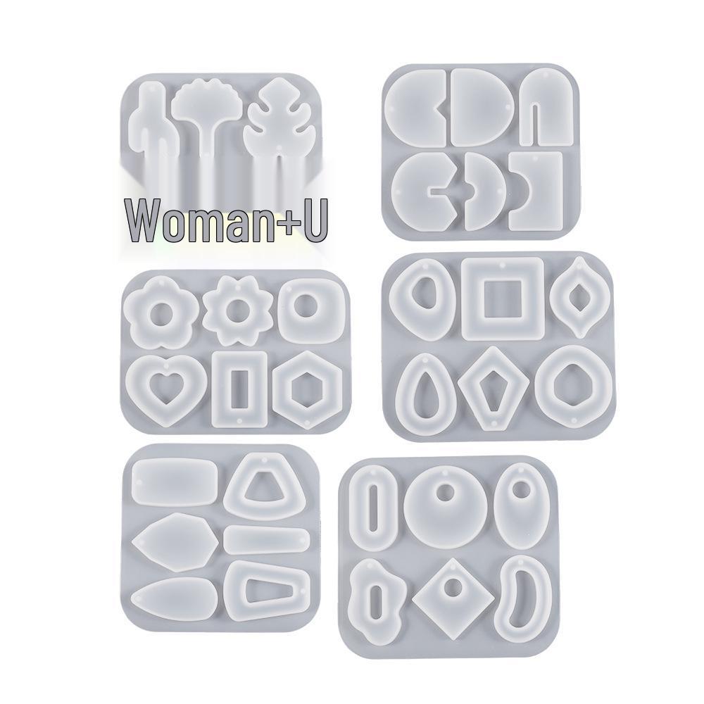 Irregular Flower Leaf Arch Epoxy Pendant Silicone Mold for DIY Crystal Earrings