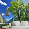Фотообои с природным пейзажем Парковый пейзаж Большая фреска Горная вода Настенные фрески для гостиной и спальни