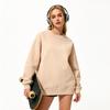 Unisex Oversized Crewneck Sweatshirt With Print Design Soft Cotton Blend Lightweight Warm Top