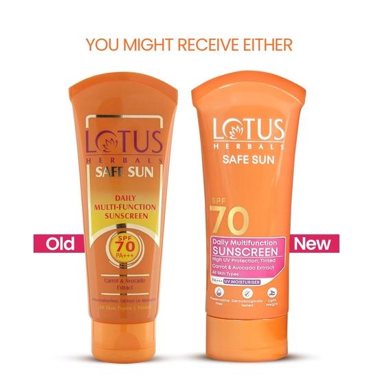 Солнцезащитный крем Lotus Herbals SPF 70 PA++ | Тонирующий | Мгновенное сияние | Нежирный | Пото- и водостойкий | Для всех типов кожи | 60 г