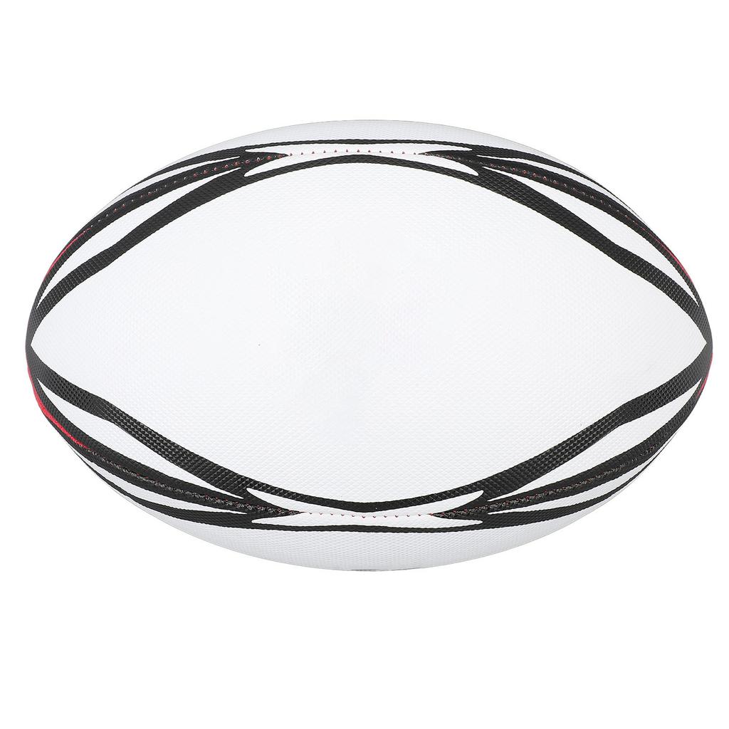 Номер 9 Регбийный мяч Надувной тренировочный мяч Высокая эластичность ПВХ Регбийный мяч для матчей и ежедневных тренировок Белый